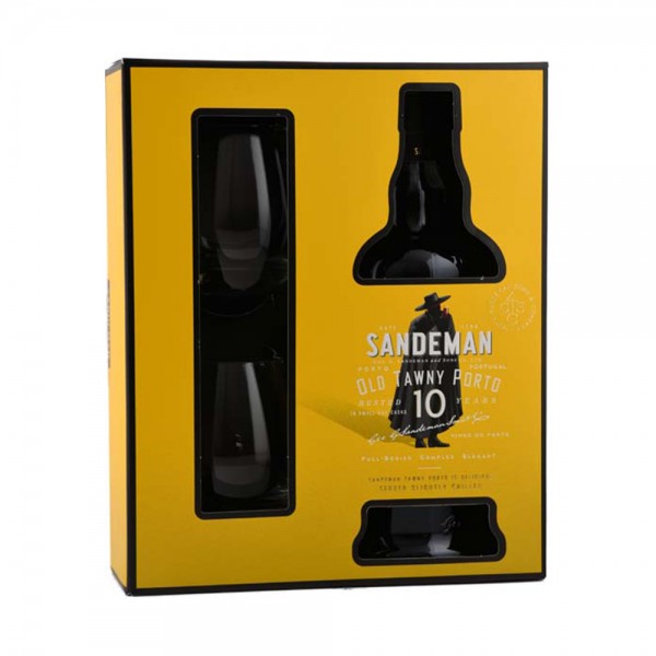 Sandeman 10 Year old Tawny Port Glass Pack 75cl