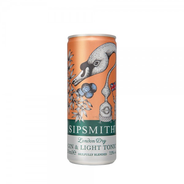 Sipsmith Gin &amp; Light Tonic Can 25cl