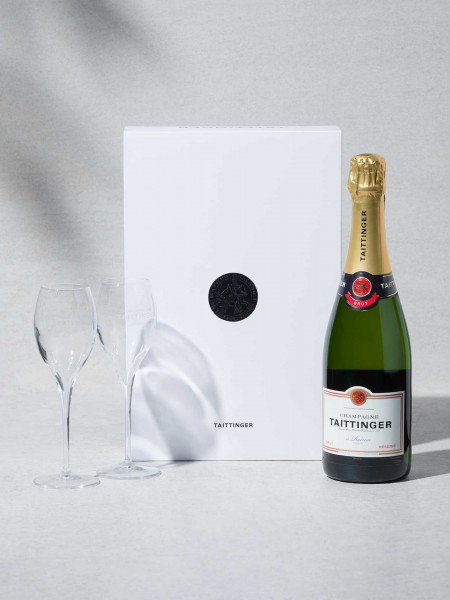 Taittinger Brut NV Champagne Paradox 2 Glass Pack