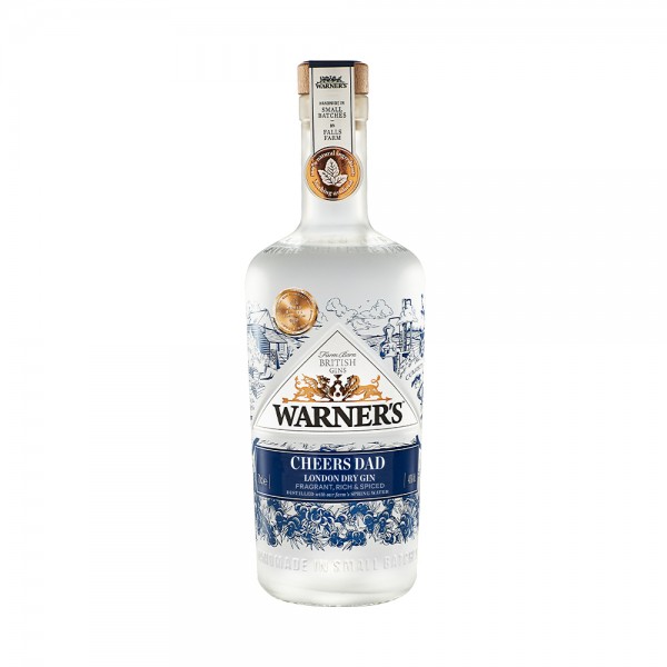 Warner&#039;s &quot;Cheers Dad&quot; London Dry Gin 70cl
