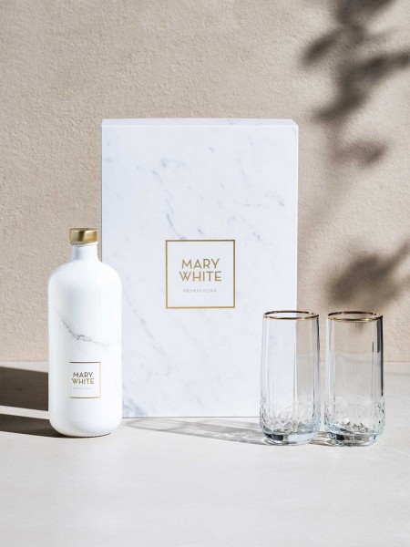 Mary White Vodka Gift Set 70cl