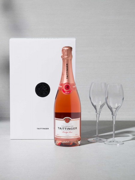 Taittinger Prestige Rosé Champagne Paradox 2 Glass Pack